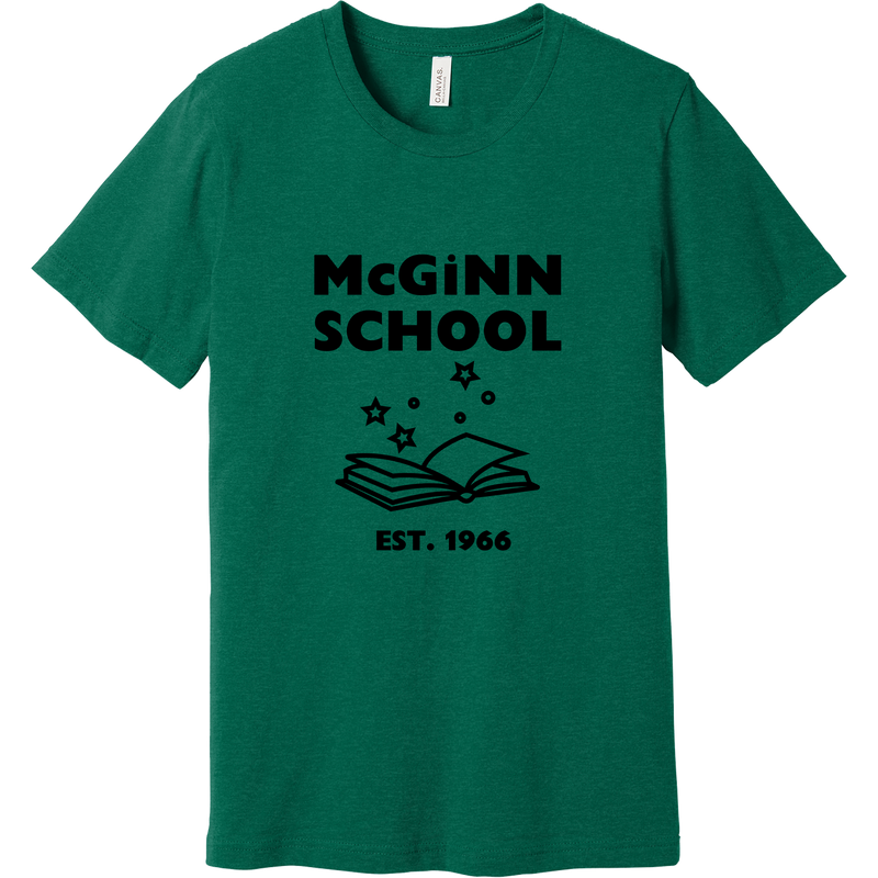 McGinn Elementary Unisex 'Book' Heather CVC Short Sleeve Tee