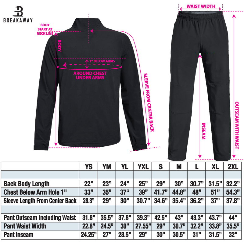 Youth Breakaway Lightweight Warm Up Pants (King Cobras)