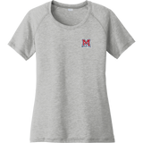 Jr. Mounties Ladies PosiCharge Tri-Blend Wicking Scoop Neck Raglan Tee