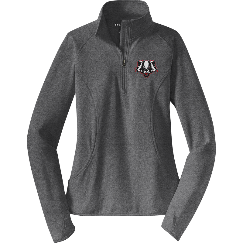 Scary Badgers Ladies Sport-Wick Stretch 1/4-Zip Pullover