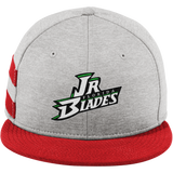 Junior Blades New Era Shadow Heather Striped Flat Bill Snapback Cap