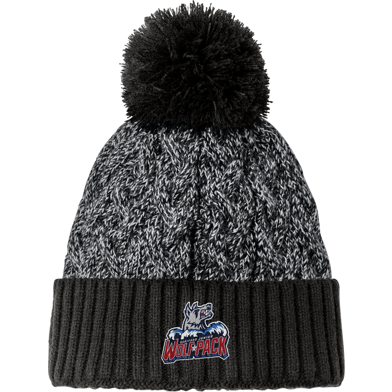 Hartford Jr. Wolfpack New Era Marled Knit Pom Beanie