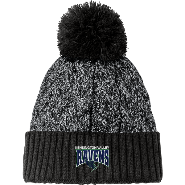 Kensington Valley Ravens New Era Marled Knit Pom Beanie