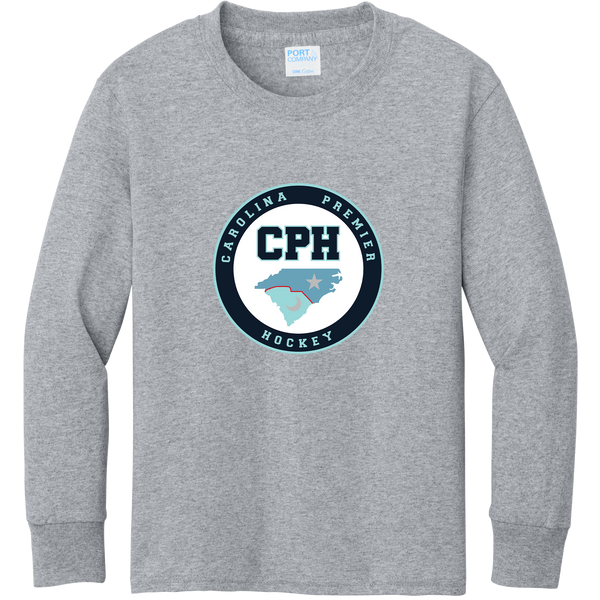 Carolina Premier Hockey Youth Long Sleeve Core Cotton Tee