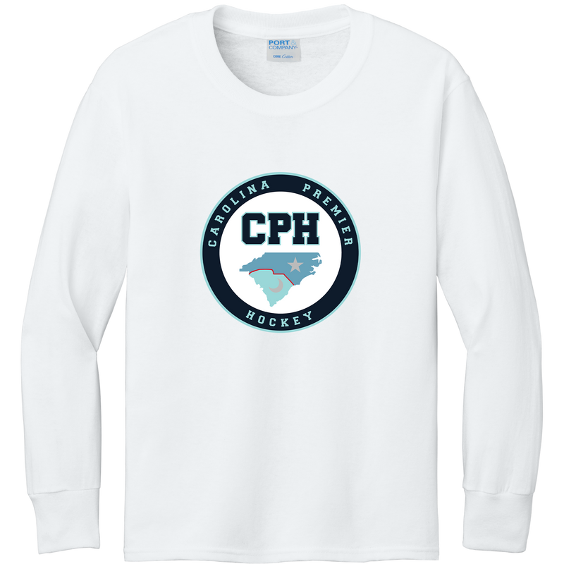 Carolina Premier Hockey Youth Long Sleeve Core Cotton Tee